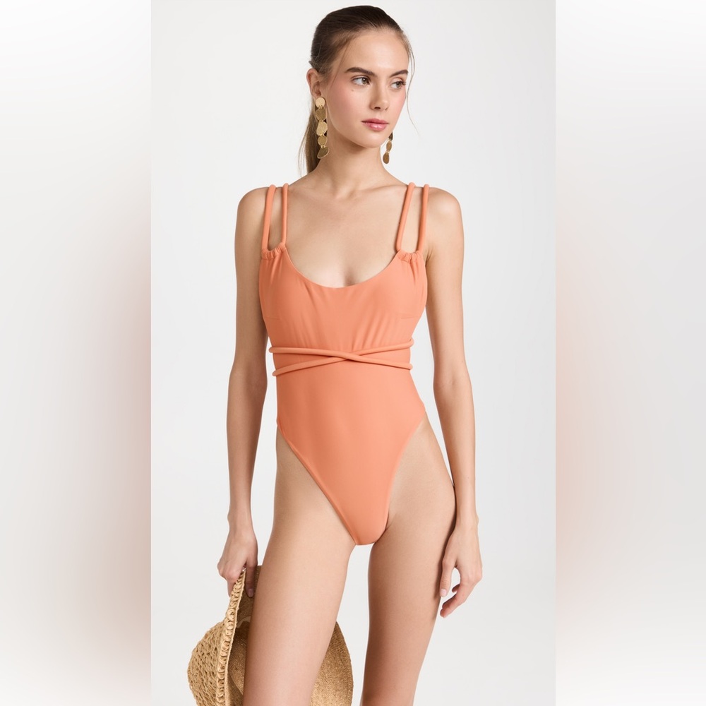 ANDREA IYAMAH Lima Peach One Piece Swimsuit, Size S *NWT*